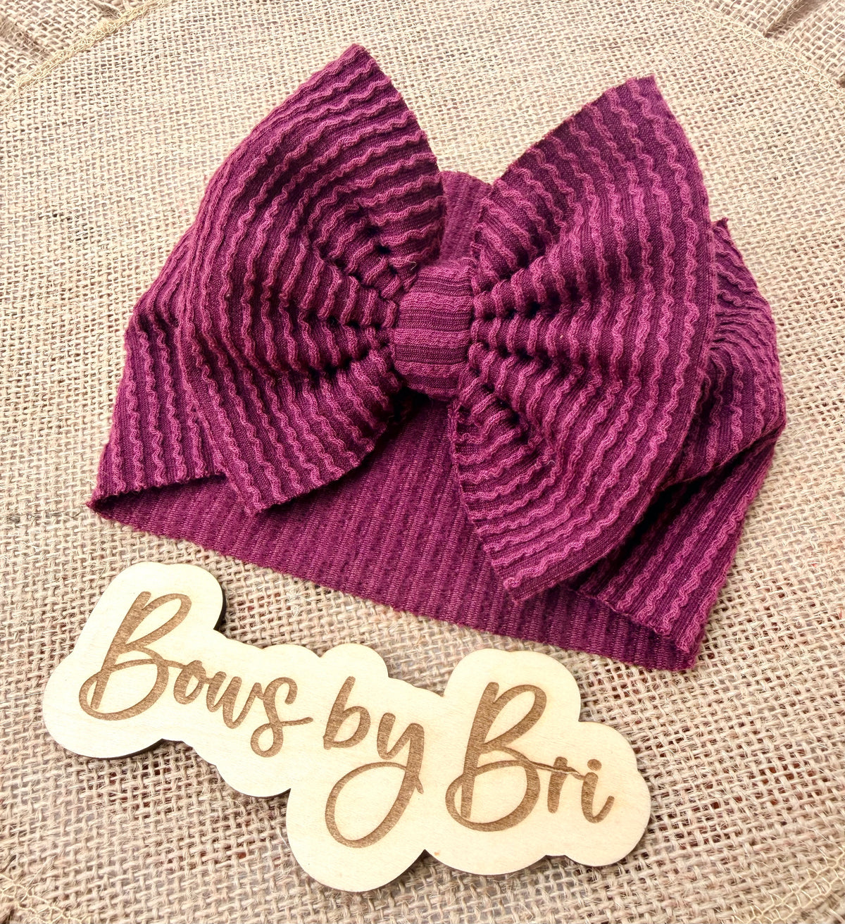 Burgundy ribbed