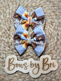 3in sunflower piggie clips