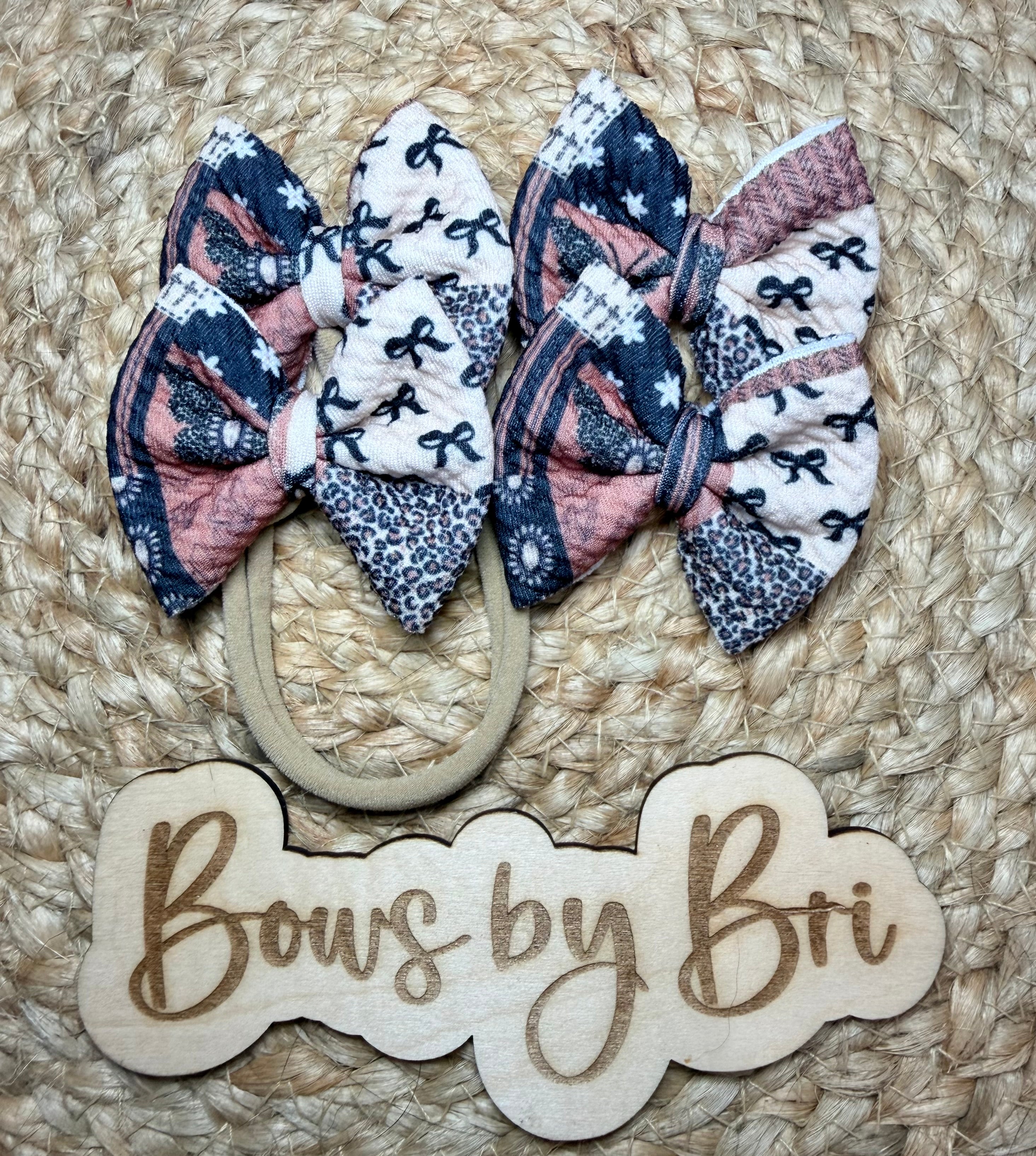 2in CH patchwork piggie clips/nylon