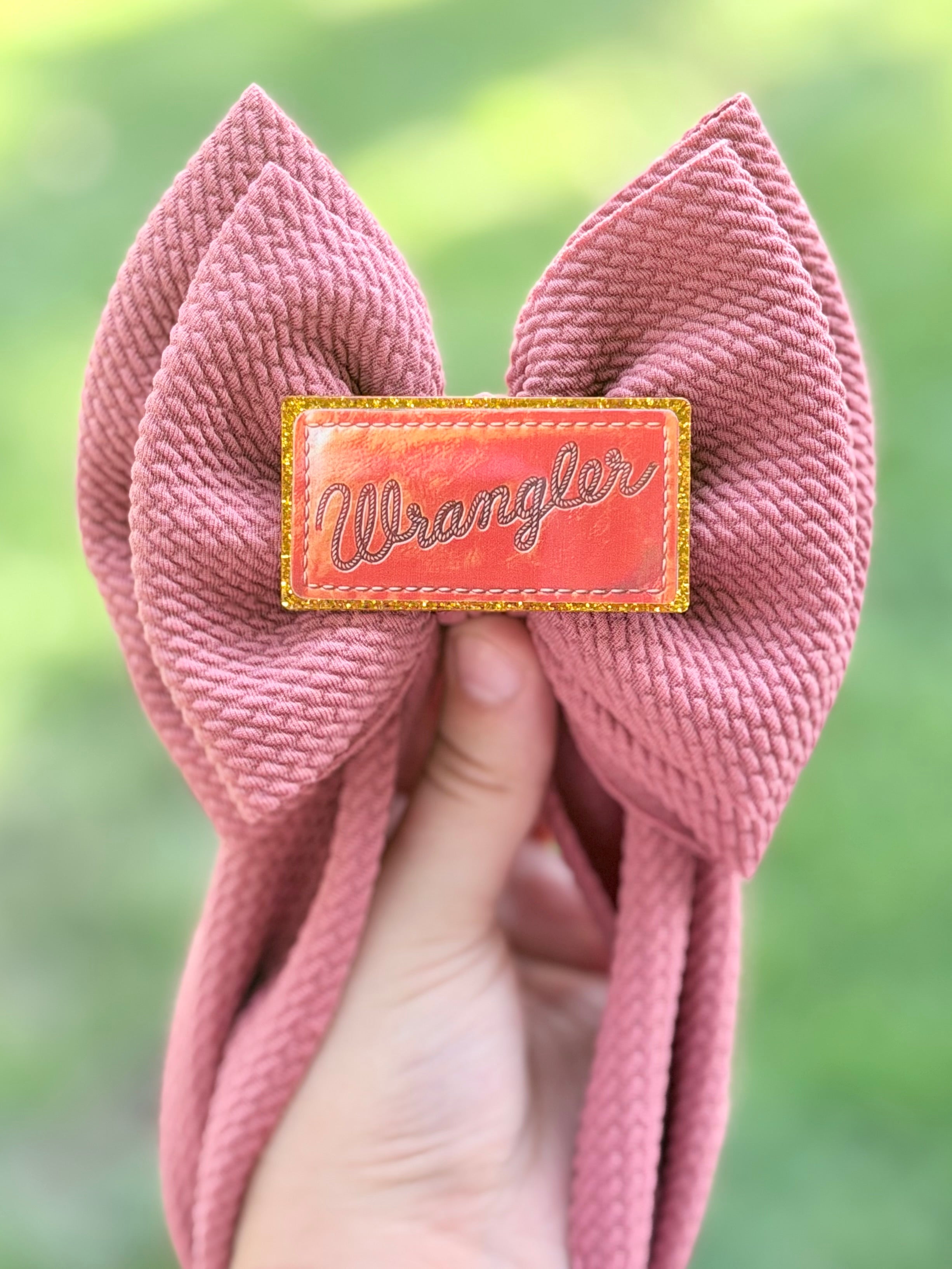 Glitter wrangler acrylic patch on clip