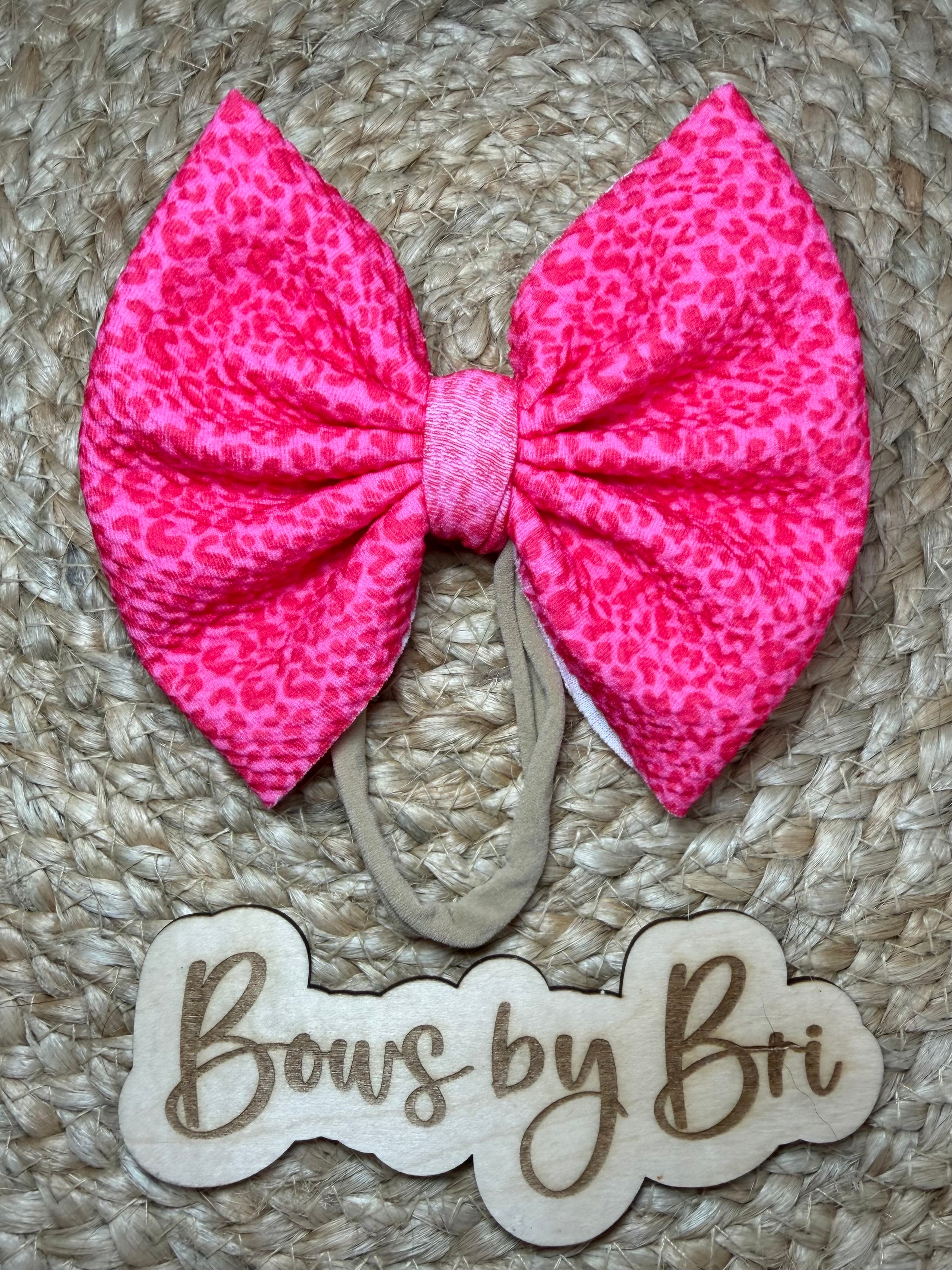 5in pink cheetah nylon